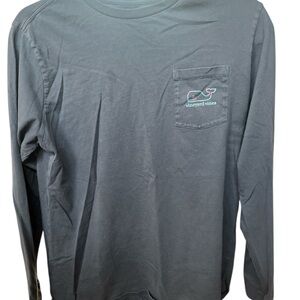 Vineyard Vines Gray Long Sleeve Performance Tee